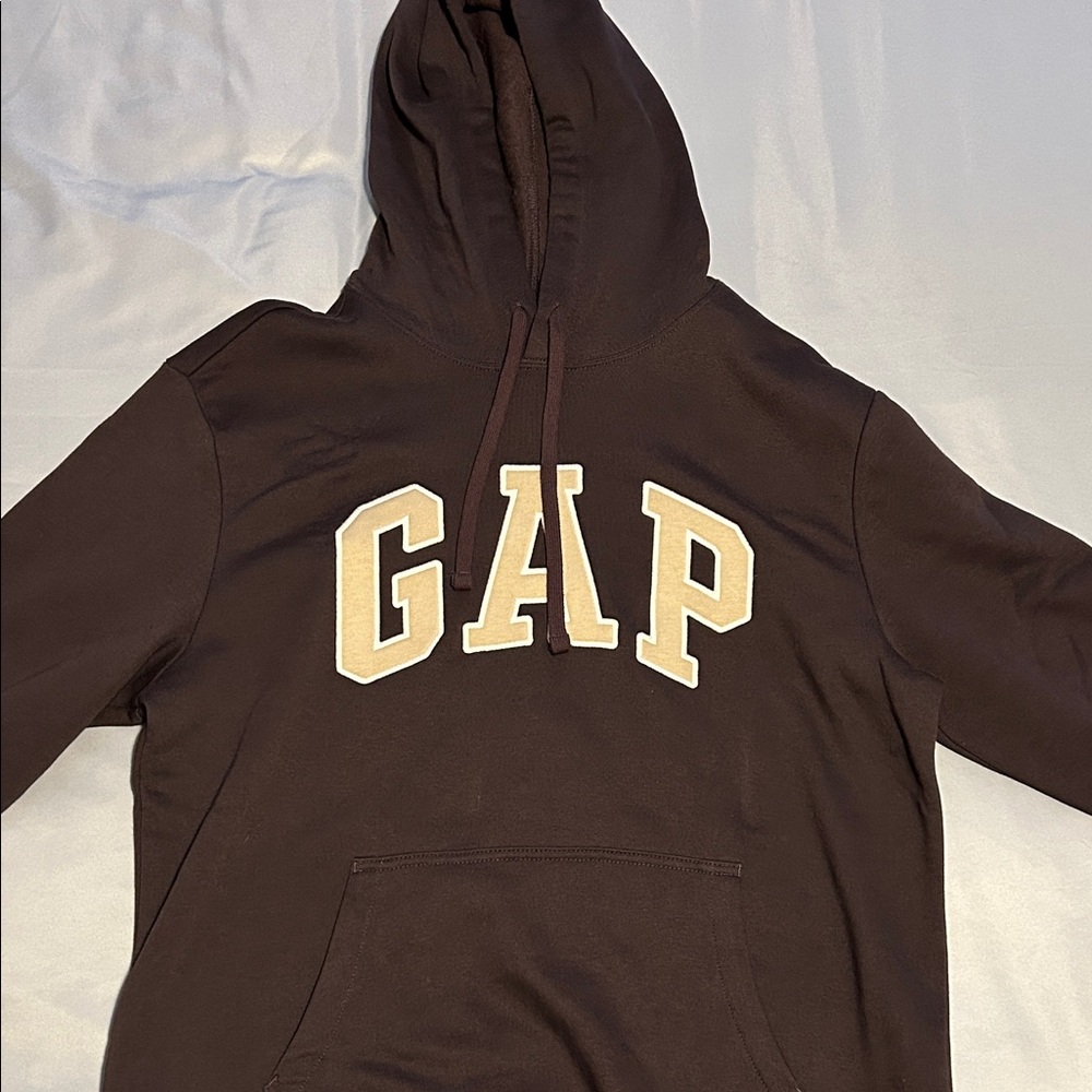 GAP Dark Brown Hoodie with Logo Medium